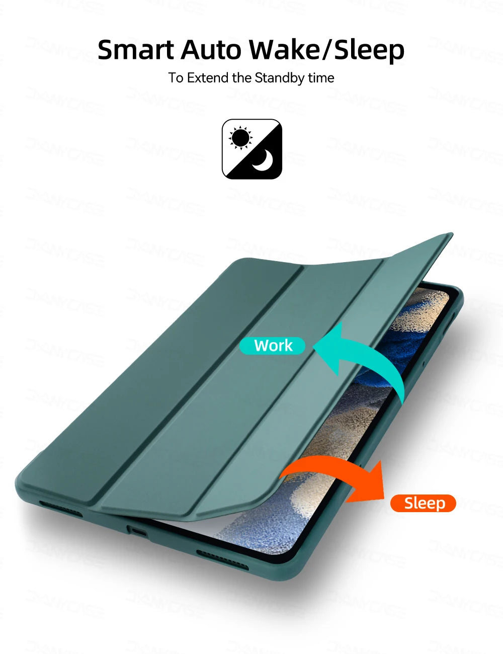 Case for 2021 Samsung Galaxy Tab A8 X205 X200 10.5in PU Tablet Cover Smart Leather Funda wake up from sleep Stand
