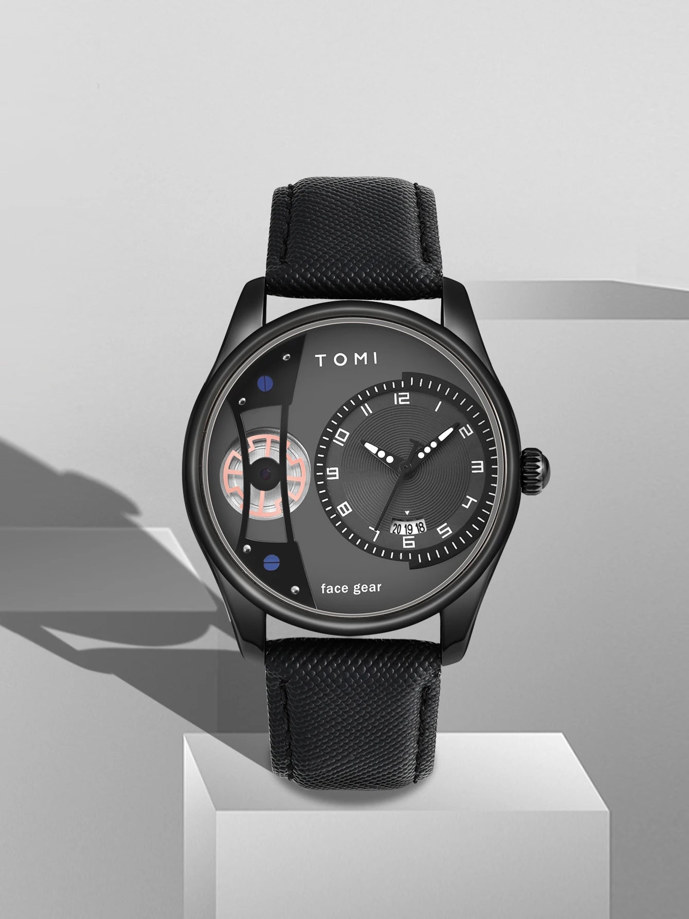 TOMI Set Gift Box for Men's Minimalist Business Quartz Watch Luxury Versatile Double Strap Detachable Watch Festival Gift