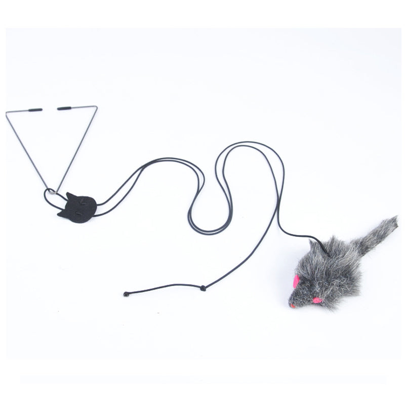 Simulation Mouse Cat Toy Funny Self-hey Hanging Door Retractable Cat Stick Scratch Rope Mouse Cat Interactive Toy Cat Supplies