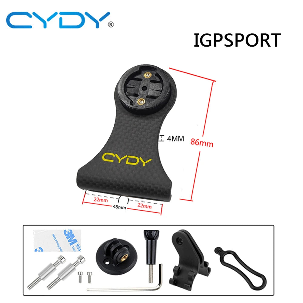 CYDY Carbon 3K Garmin Support For Bicycles Bryton Rider Whaoo Catey XOSS IGPSPORT MAGENE light holder MTB GPS Bike GOPRO Mount