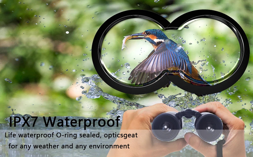 40x22 HD Powerful Binoculars 2000M Long Range Folding Mini Telescope BAK4 FMC Optics For Hunting Sports Outdoor Camping Travel