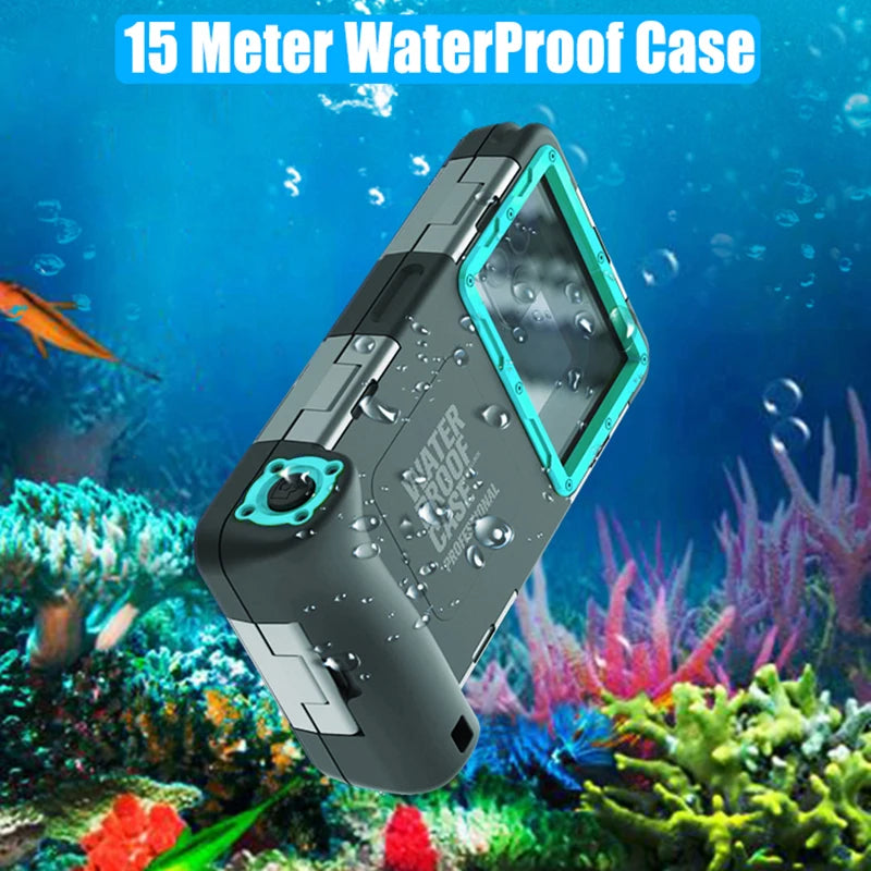 IP68 Waterproof For IPhone 16 15 14 13 12 11 Pro Max XS Max XR SE 78 Case RedPepper Cover Diving Underwater Swim Outdoor Sports