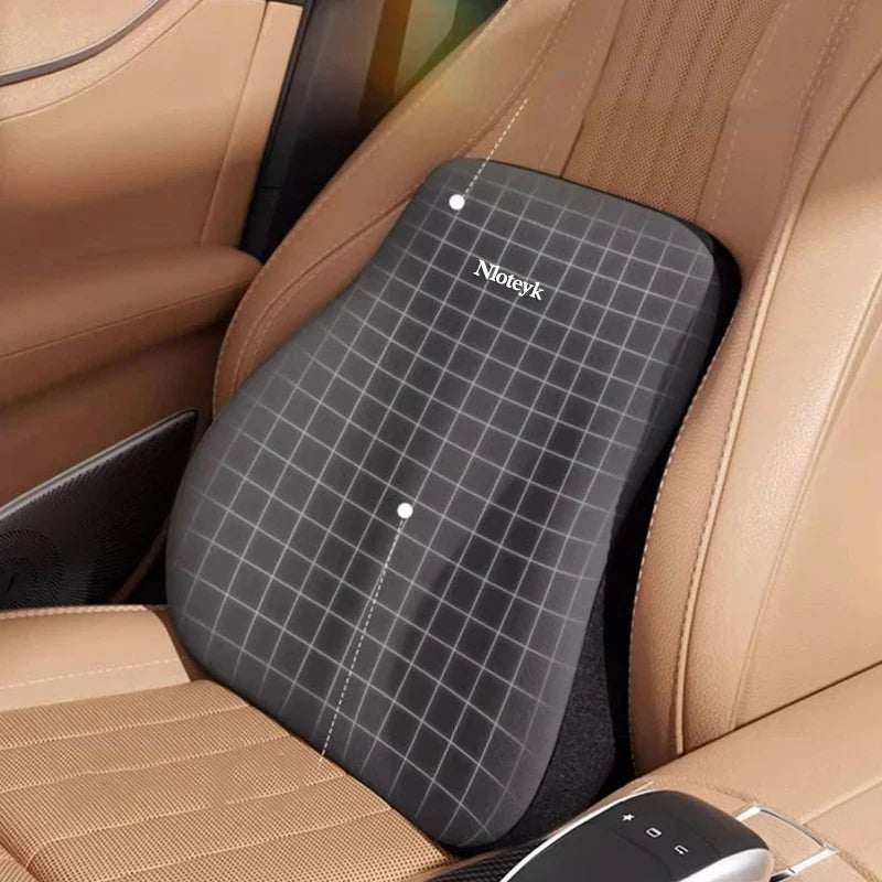 Car Memory Foam Headrest Car Neck Pillow Lumbar Waist Cushion Universal Waist Support Car Seat Pillow Accessories Interiors