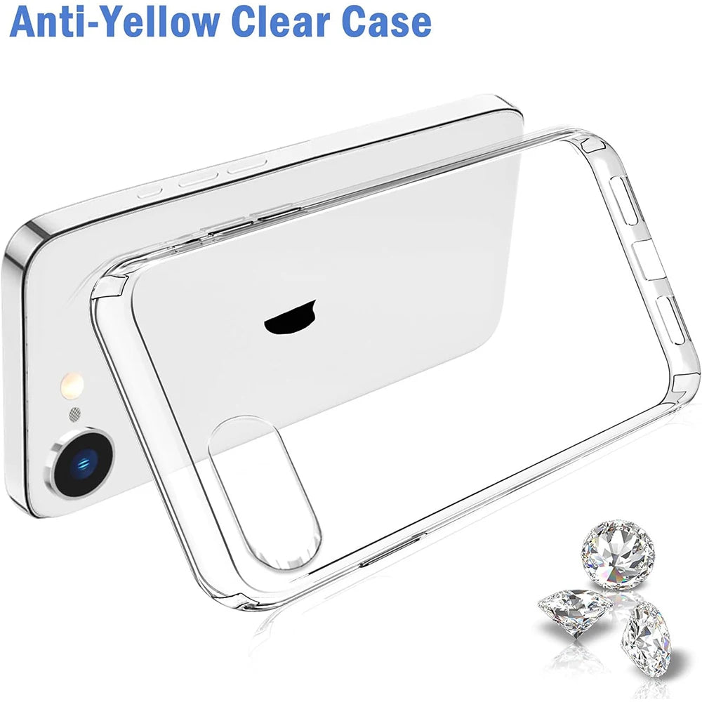Case Clear For iPhone 16e 16 E 15 Pro Max 14 Plus 13 Mini 12 11 X XS XR SE 2022 2020 7 8 6S Transparent Phone Cover Accessories
