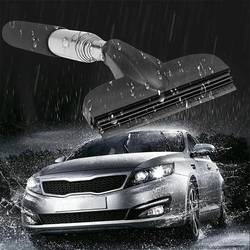 Rearview Mirror Wiper Retractable Handle Portable Rubber Squeegee Cleaning Tools Car Rearview Mirror Rain Remover for Vehicle