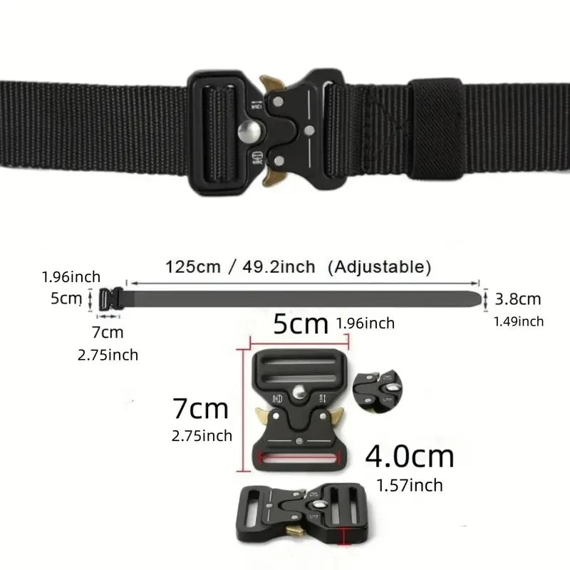 Men Belt Outdoor Hunting Outdoors Belt Multi-Function Buckle Nylon Belt High Quality Canvas Belt