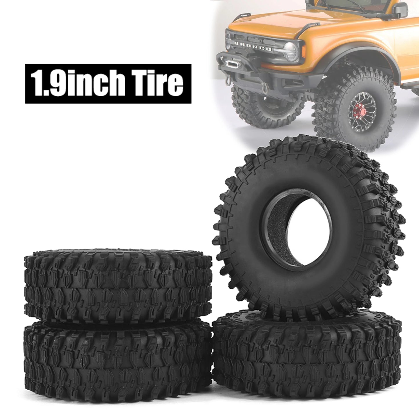 4PCS 1.9inch 120mm 1/10 RC Crawler Car Tires Tyres for AXIAL SCX10 Wltoys Traxxas Redcat Rock 4WD MN99S Toys