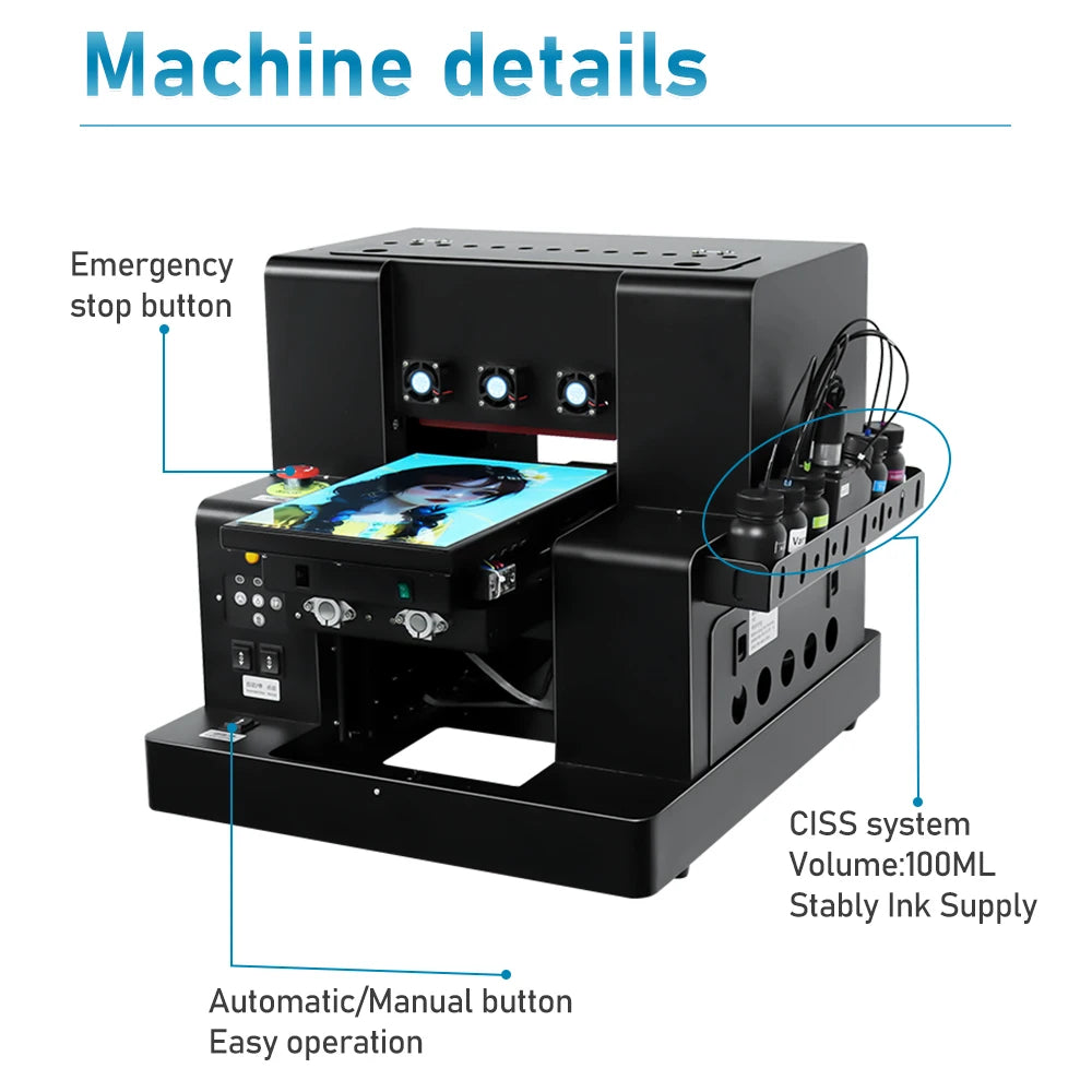 A4 UV Printer For Epson XP600 UV DTF Printing Machine For Wood Metal Acrylic Pen UV Printer UV DTF Sticker Printer impresora uv
