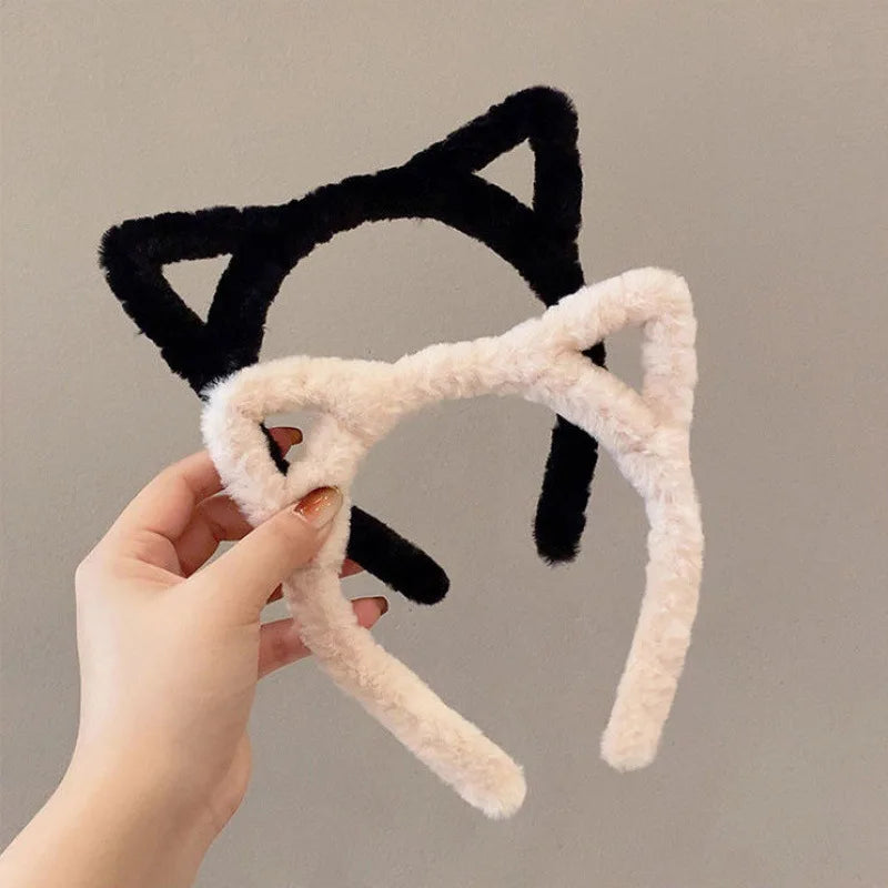 Plush Cat Ear Lolita Headbands Girls Cartoon Furry Hair Bands Hoop Women Cosplay Costume Party Headwear Korean Hair Accessories