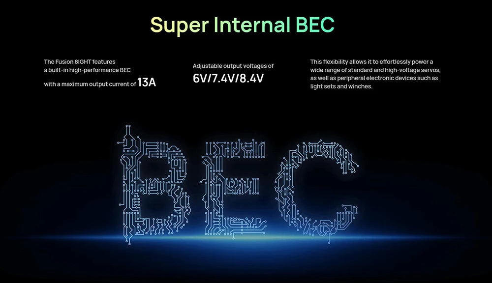 Hobbywing Quicrun Fusion 8ight 2-in-1 80a 2300kv Brushless Sensored Motor Esc Integrated For 1/8 Rc Car Rock Crawler Power Syste