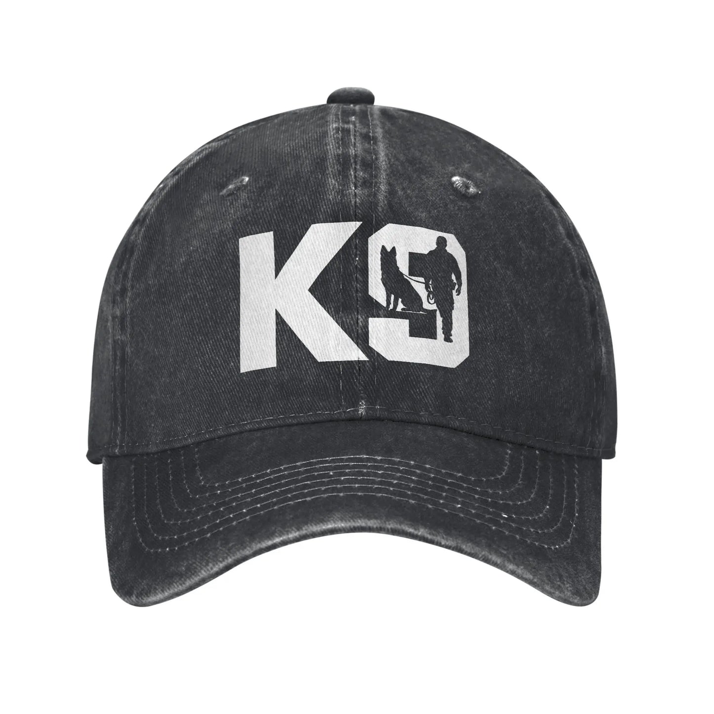 K9-Unit-Malinois-Team Handler Men Women Baseball Cap Tactical Police Dog Squad Distressed Denim Hats Vintage Adjustable Headwear