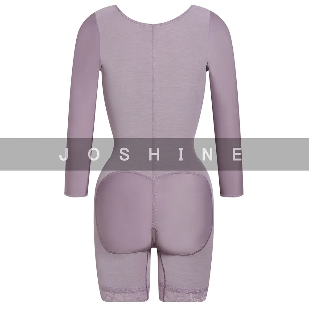 Women's Corset Firm Control Shapewear Full body Fajas Long Sleeves Waist Trainer Slimming Bodysuit Post Surgery High Compression