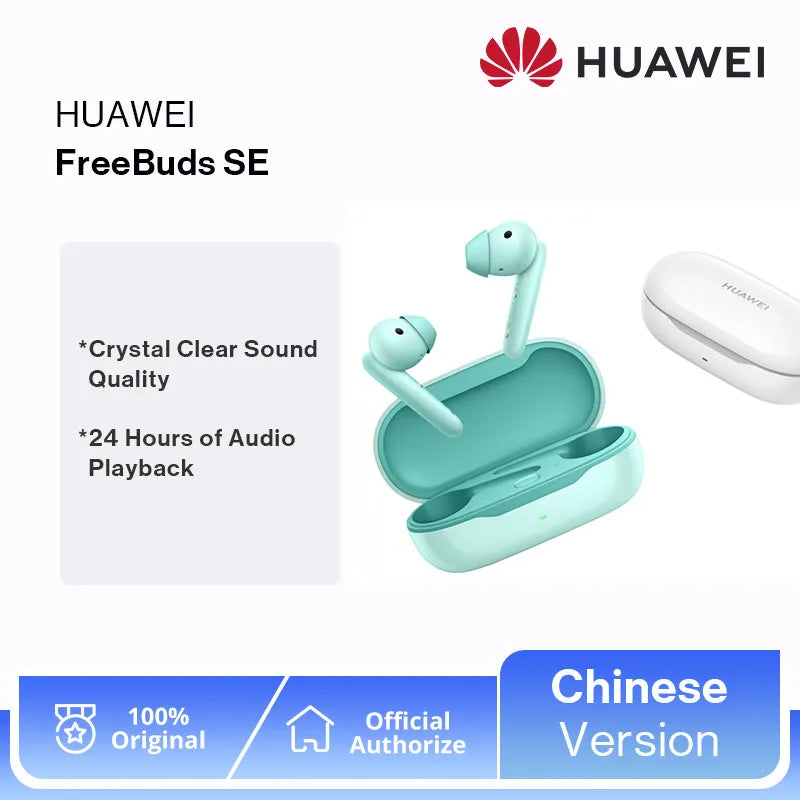 Huawei Original FreeBuds Se Headphones Wireless Bluetooth 5.2 Earphone Call Noise Reduction Earbuds TWS 10mm Dynamic Headset Pro