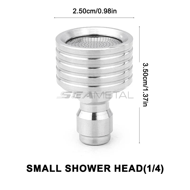 SEAMETAL Stainless Steel Shower Blades High Pressure Water Gun Interface Washing Nozzle 1/4 Quick Connect Car Wash Accessories