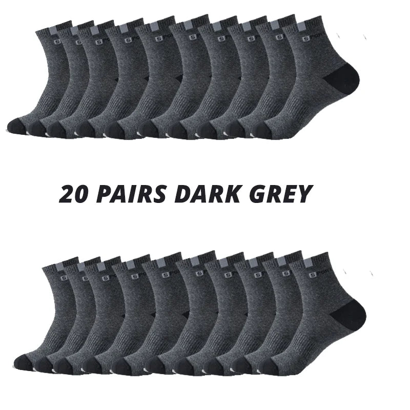 5/10/20 Pairs Breathable Fiber Light Business Absorb Sweat Deodorant Men Tube Ankle Nonslip Socks For Spring Summer And Autumn