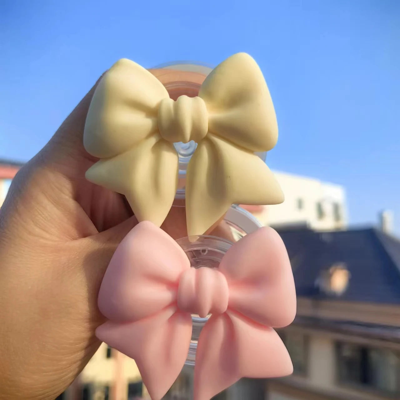 Macaron Color Bow-knot Smart Tok Magnetic Holder For Magsafe Universal Phone Holder Bracket GripTok Stand Socket Lazy Bracket