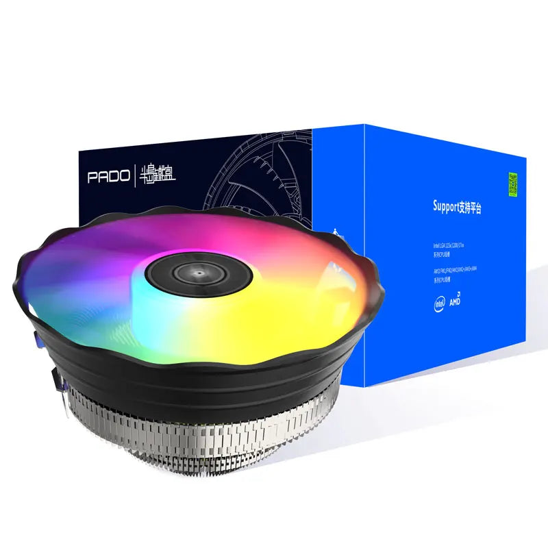 Aigo S3 CPU Cooling Processor Air Cooler Fan RGB PWM Hielera Intel LGA 1155 1700 1200 1151 AMD AM3 AM4 PC Gamer Led Fan 120mm