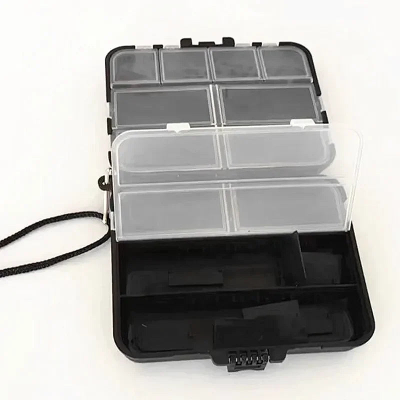 Lead Head Luia Storage Box Fishing Accessories Box Fishing Parts Hook Storage Box with Hand Rope Fishing Gear Accessories