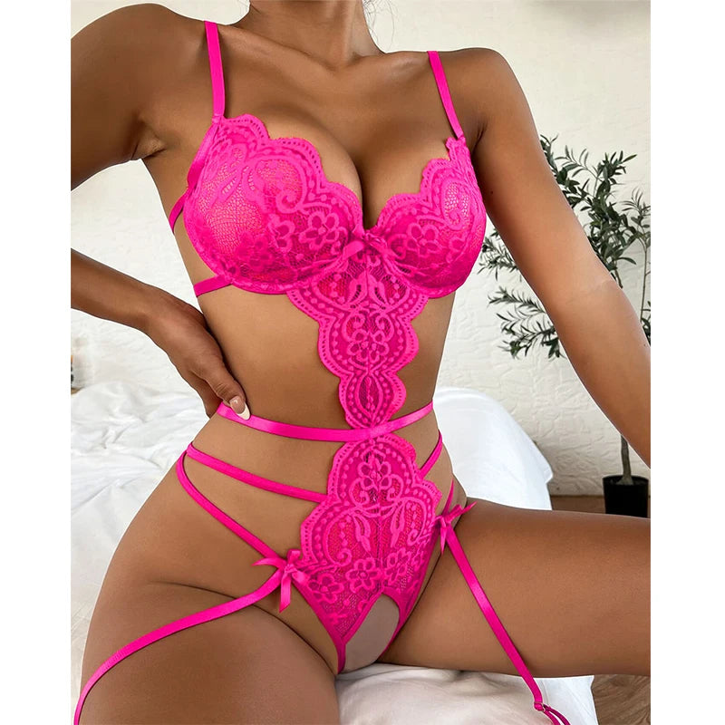 Sexy Adult Womens Clothing Erotic Costme Women Babydoll Sleepwear Lingerie Lace Bodysuit Slim Dress Perspective Adult Underwear