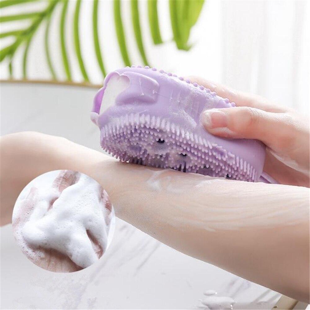 Silicone Body Scrubber Bath Exfoliating Scrub Sponge Shower Brush Exfoliator Skin Care Cleaner Dead  Remover Bathing Tools