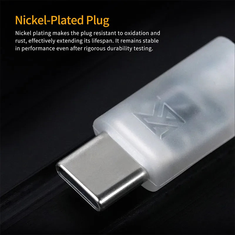 KZ Original Headphone Cable Type C Silver-Plated Upgrade Cable Replacement 2pin Earphone Wire For EDX Pro/ZS10 Pro/ZSN PRO