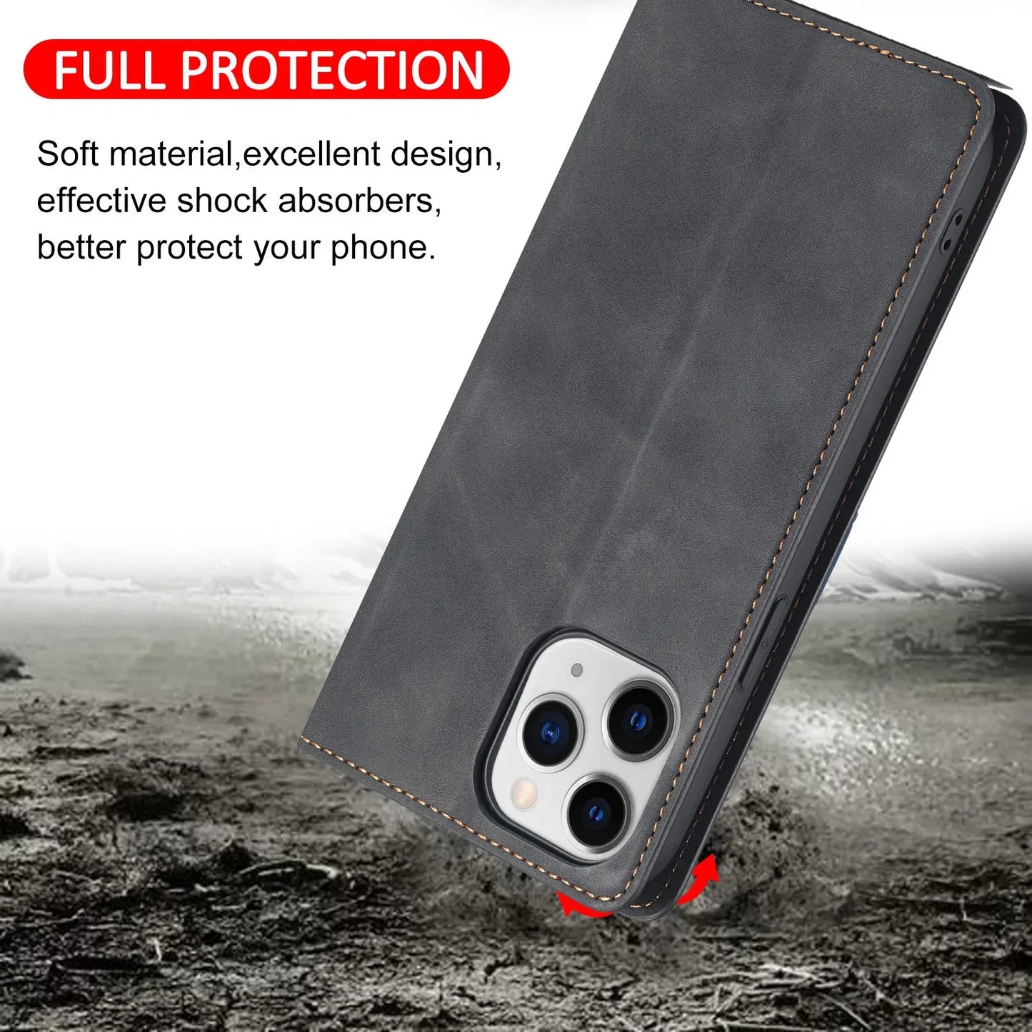 Leather Flip Phone Case For Samsung Galaxy S7 Edge S8 S9 Plus S10E S20 S21 FE S22 S23 S24 S25 Ultra Luxury Wallet Bracket Cover