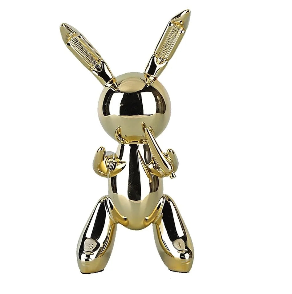 Cute Balloon Rabbit Statue Resin Sculpture Animal Figures Home Decor Modern Nordic Home Decoration Accessories for Living Room