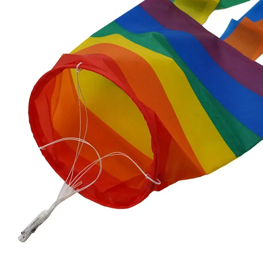 100D FABRIC 35 X 5 X 5 Inch 5 Feet Porch Deck 88 X 13 X 13cm Party Decoration Polyester Rainbow Windsock Backyard