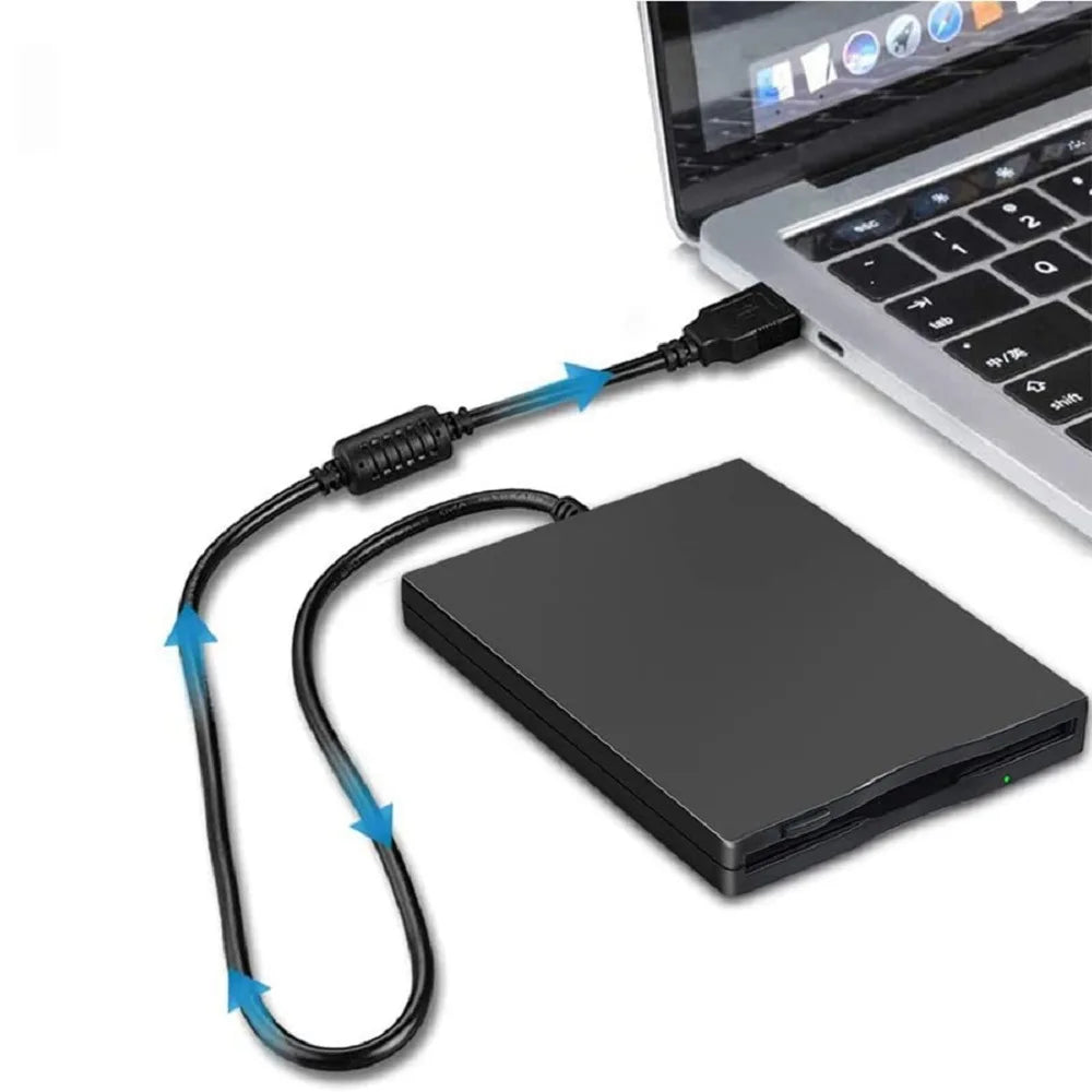 USB External Floppy Disk Reader Drive 3.5” 1.44MB FDD Diskette Drive for Mac Windows 10/7/8/XP/Vista PC Laptop Desktop