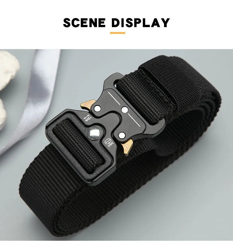 Men Belt Outdoor Hunting Outdoors Belt Multi-Function Buckle Nylon Belt High Quality Canvas Belt