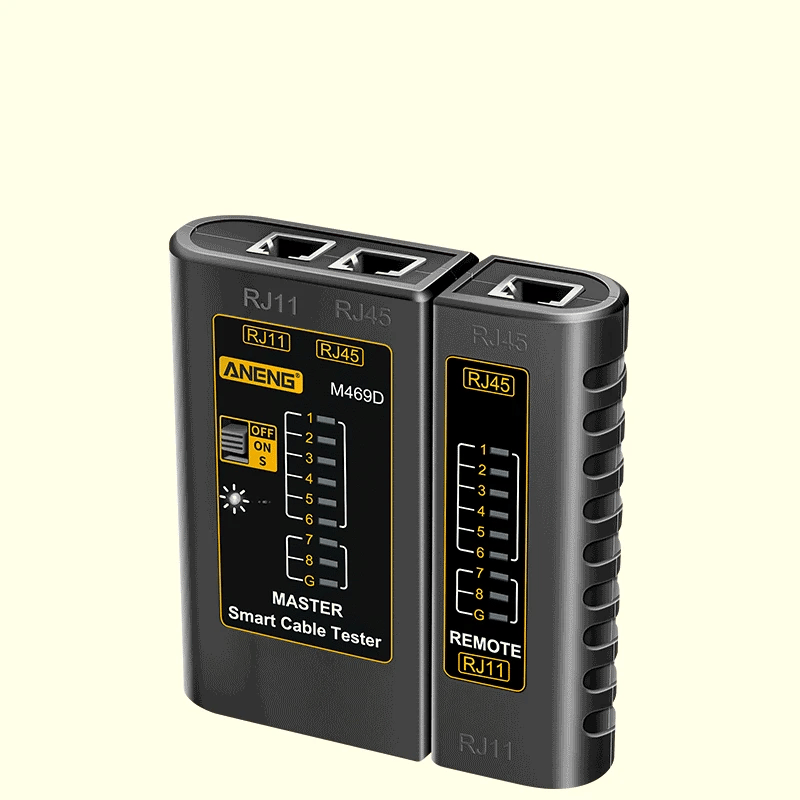 ANENG M469D Cable lan tester Network Cable Tester RJ45 RJ11 RJ12 CAT5 UTP LAN Cable Tester Networking Tool Network Repair