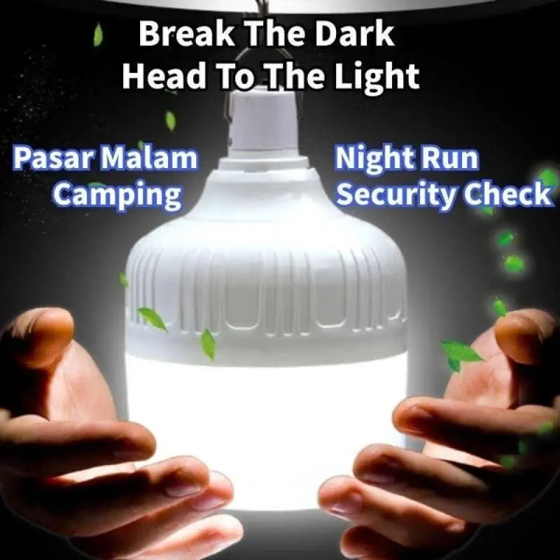 LED Outdoor USB Rechargeable Light Bulb High Brightness Emergency Light Hook Camping Fishing Portable Lantern Night Light Carry