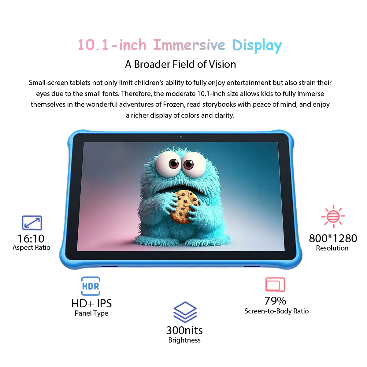 OSCAL Pad 50 Kids Tablet PC 10.1'' HD Display 2GB 64GB 5100mAh Battery A133P Quad Core Dual Speaker Android 13 WIFI Tablets