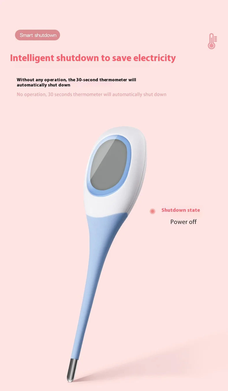 AIQUE 8 Seconds Backlit Fever Thermometer Medical Household Digital LCD Medical Fast Measure Kids Baby Child Adult Body Soft