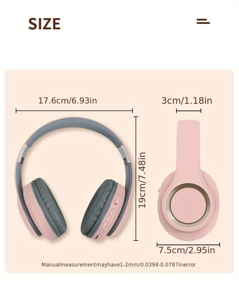 Headphones Bluetooth HIFI Wireless Stereo Over Ear Earphone Handsfree Headset Ear Buds Head Phone Headset For iPhone Xiaomi