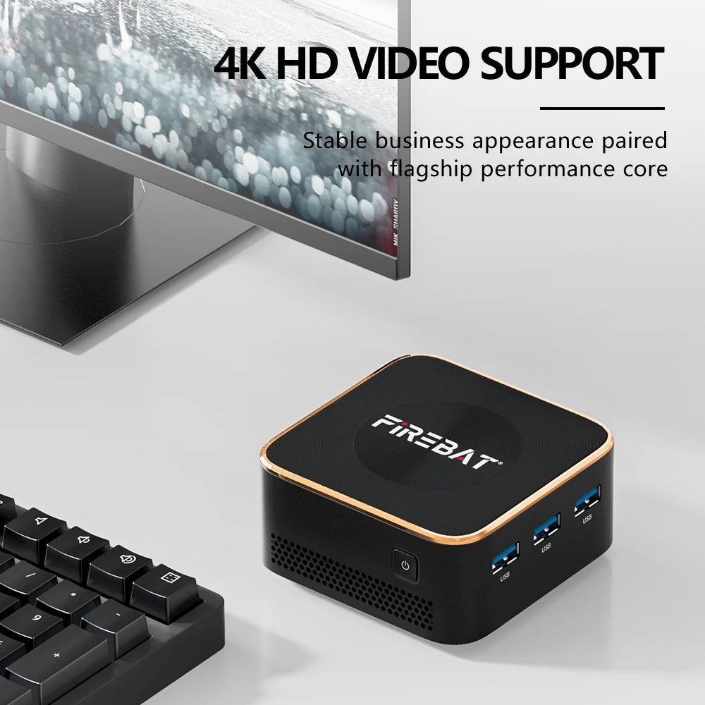 FIREBAT T8 Plus Mini PC Intel N5095 N100 CPU Desktop Computer 8GB 16GB SSD 256GB 512GB 1TB DDR4 DDR5 WIFI5 BT4.2 HDMI Minipc