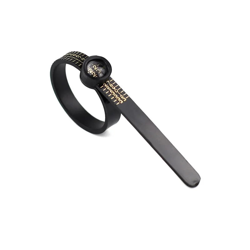 Ring Ruler Ring Measuring Tape Ring Measuring Tool Annular Coil Finger Size Filter with Magnifying Glass US UK EU HK Size