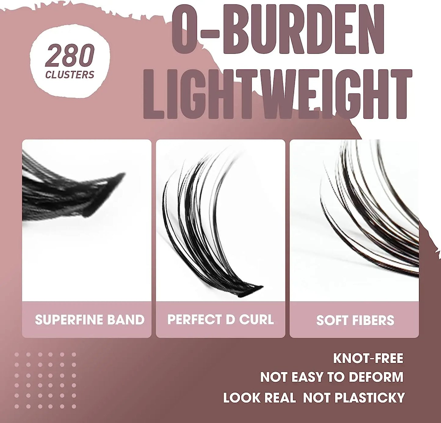 280pcs Individul Claster Eyeash Extension 30D/40D Mix Length DIY Cluster Lashes