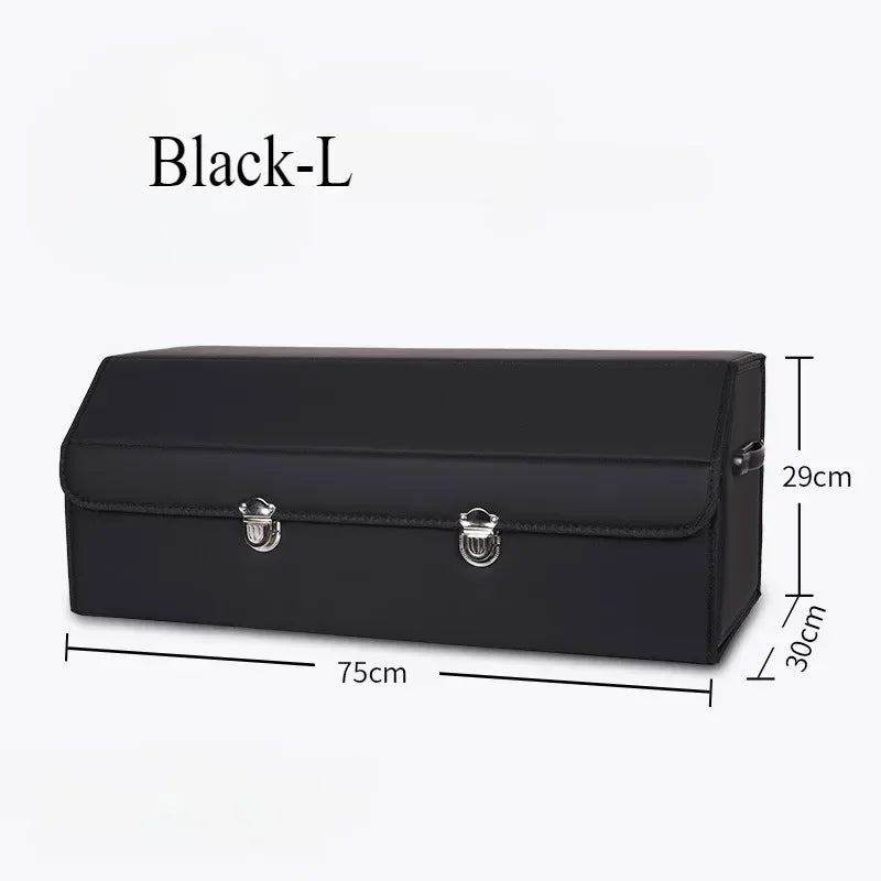 Car Trunk Storage Box Multipurpose Foldable Organizer with 3 Compartments  Extra Large Flexible Adjustment Car Seat Storage Bag