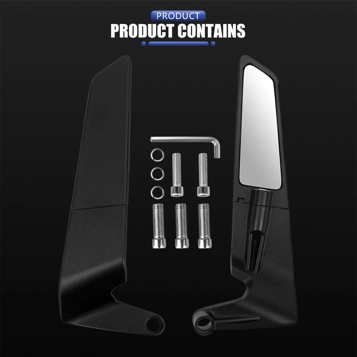 Motorcycle Mirrors Wind Wing Side Rearview Rotate Adjustable Mirrors For Honda YAMAHA MT07 BMW KTM Kawasaki DUKE Accessories