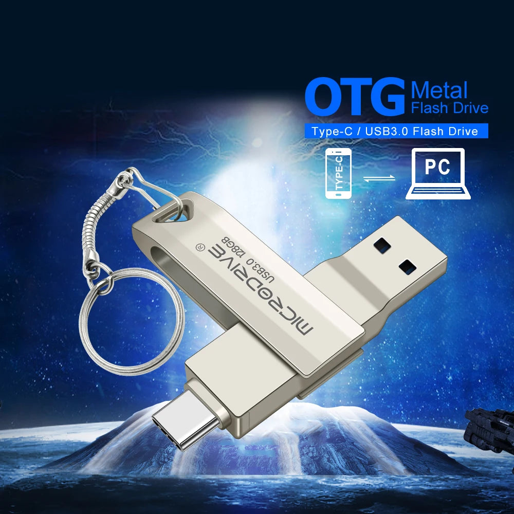 USB3.0 Metal OTG Type C Pen Drive Usb MD223C Memory Stick 64GB usb3.0 flash card 128GB 256G type-C Pendrive free shippin