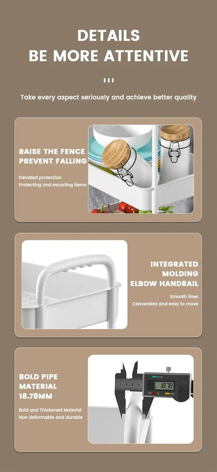 Household Multi-layer Small Cart Storage Rack Floor To Floor Kitchen Bedroom Bathroom Storage Rack Storage Rack With Wheels