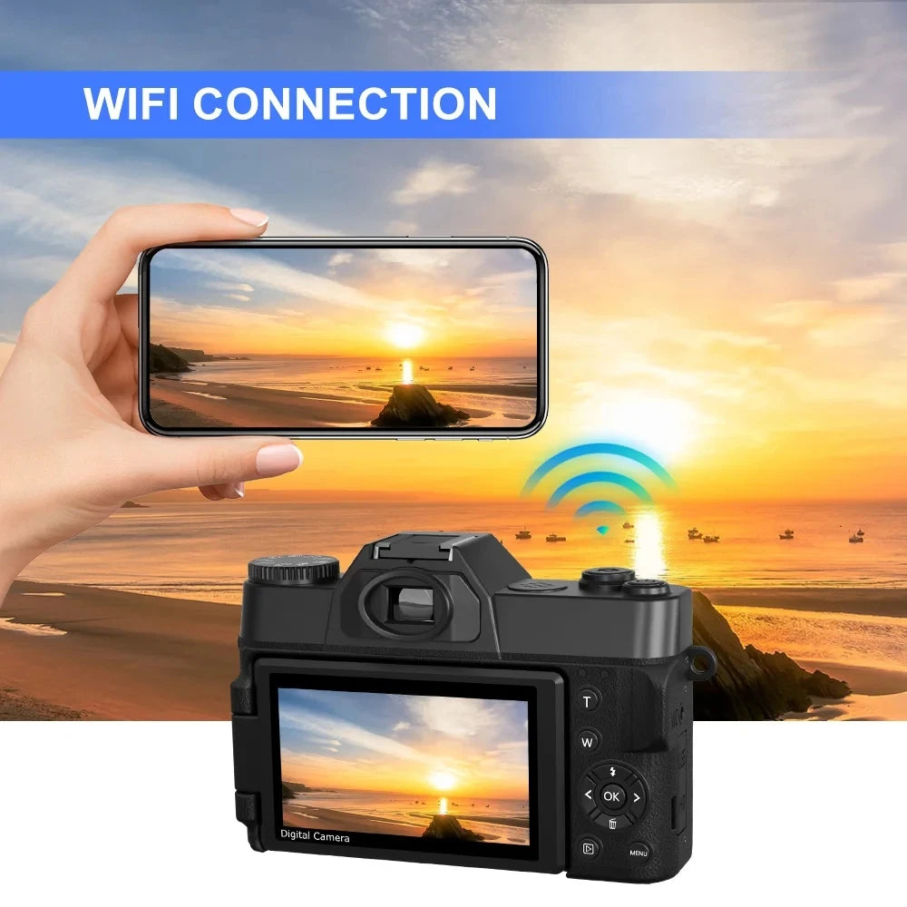 4K Video Camera 48MP HD Digital Camcorder 16X igital Zoom Digital Recorder 3 Inch IPS Screen  Digital Photography Camera
