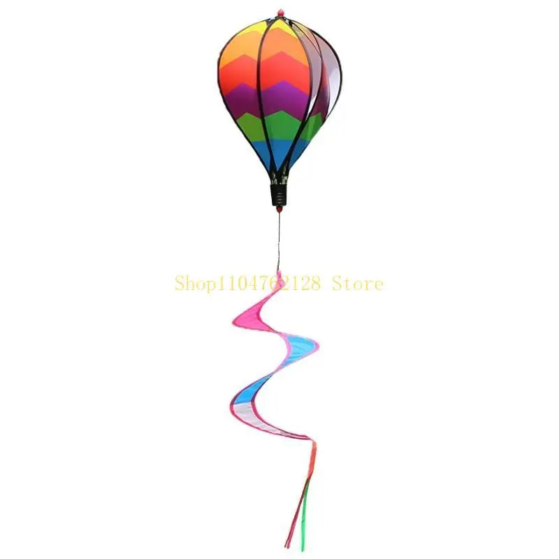 Rotating Wind Striped Tie dye Windsock Hanging Ornament Decor Supplies best sale