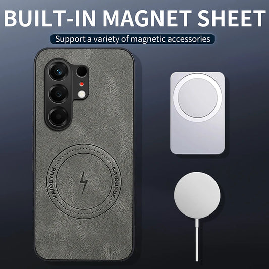 Magnetic Leather Matte Phone Case Cover for Tecno Camon 50 4G Wireless Charging Back Case Fundas Para for Tecno Camon 50 Pro 4G