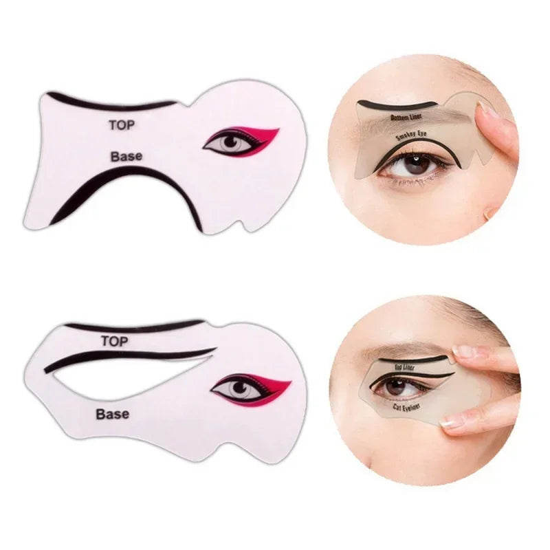 Eyeliner Stencils Winged Eyeliner Stencil Models Template Shaping Tools Eyebrows Template Card Eye Shadow Makeup Tool