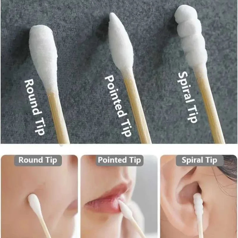 1000 Double-Ended Swabs for Ear Cleaning And Makeup - Fragrance-Free, Sanitary Disposable Swabs for Cleaning, Makeup Remover And