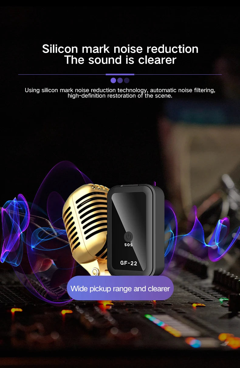 GF22 Mini Car Tracker Real Time Magnetic GPSDevice Anti-Loss Location Tractor Precise SlMMessage Positioner SOS Alarm Device