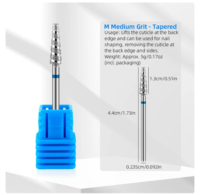 Tornado Diamond Nail Drill Bits Spiral Drill Milling Cutter For Manicure Electric Machine Accessory Nail File Gel Remover Tool