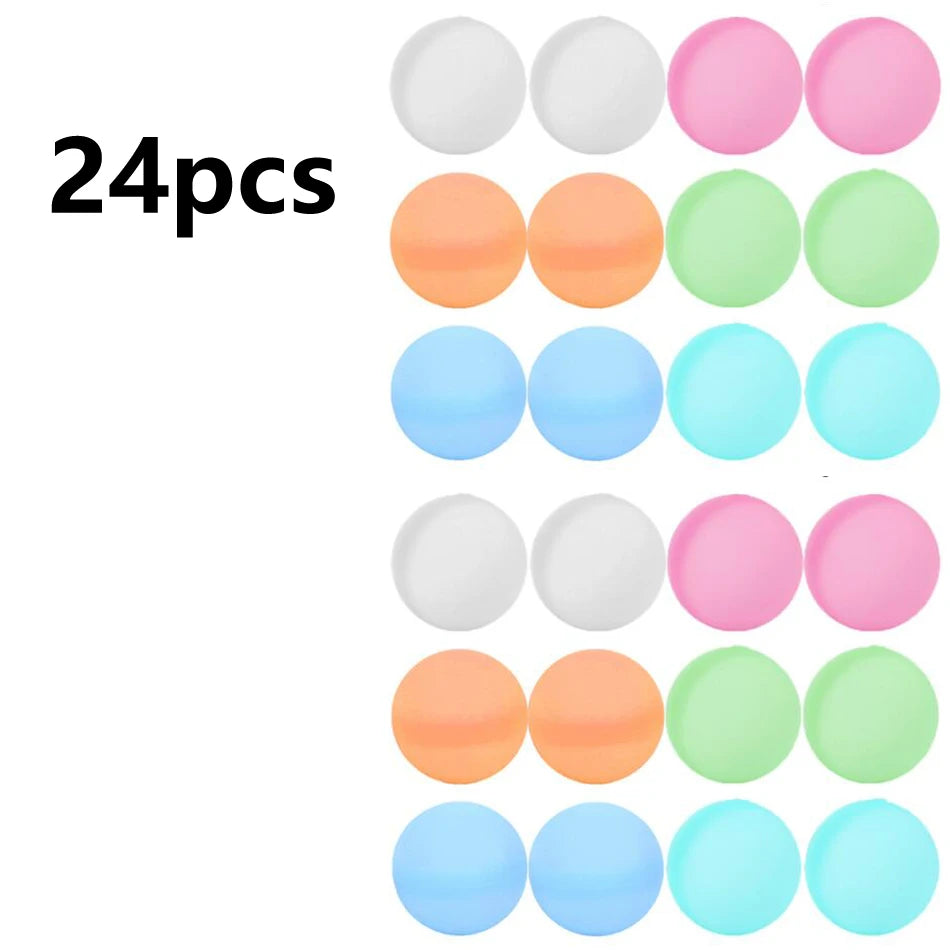 1-60P New Reusable Water Balloons Refillable Water Balloon Quick Fill Self Sealing Water Bomb Splash Balls  Swimming Pool